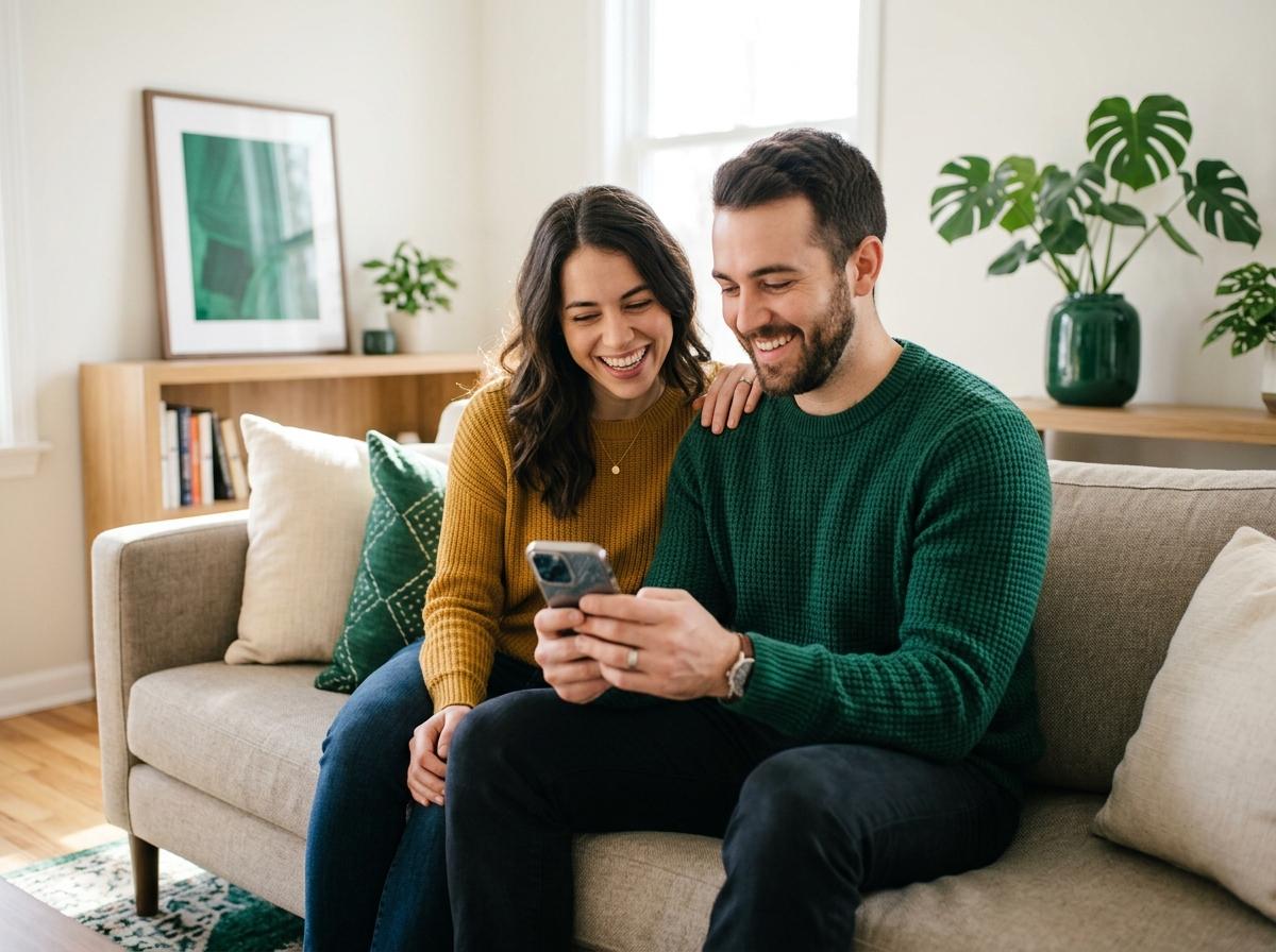 Couple comparant des offres d'assurance sur ordinateur